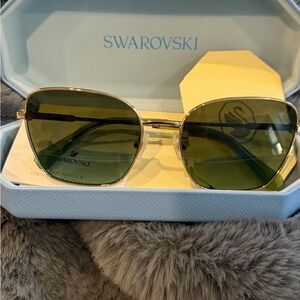 Swarovski Women's Sunglasses in Gold and Green
